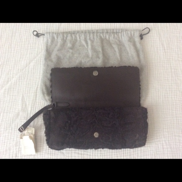 Brunello Cucinelli Brown Lambswool Clutch - Picture 2 of 5
